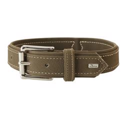 Läderhundhalsband Hunter Hunting oliv